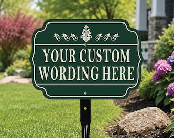 Custom Yard Sign, Personalized Garden Sign, Custom Lawn Sign Outdoor Aluminum Sign, Personalized Business Sign, Weatherproof Yard Decor Gift