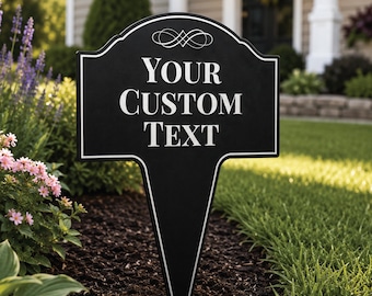 Custom Yard Sign, Personalized Garden Sign, Outdoor Aluminum Sign, Custom Property Marker, Personalized Lawn Decor Gift