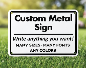 Custom Aluminum Metal Sign, Personalized Business Sign, Custom Outdoor Sign, Personalized Parking Sign, Custom Property Sign