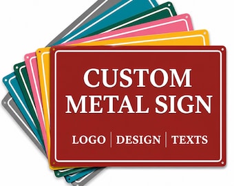 Custom Metal Sign | Business Logo Sign | Personalized Aluminum Sign | Custom Business Sign | Office Door Sign | Outdoor Sign