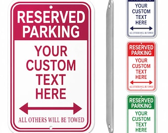 Reserved Parking Sign | Custom Parking Only Sign | Personalized Parking Spot Sign | Business Parking Sign | Aluminum Outdoor Sign