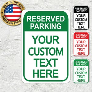NEXT DAY SHIP Bord gereserveerde parkeerplaats, bord aangepast parkeren, gereserveerde parkeerplaats, gepersonaliseerd bord, aangepaste parkeerplaats, aanpasbare parkeerplaats