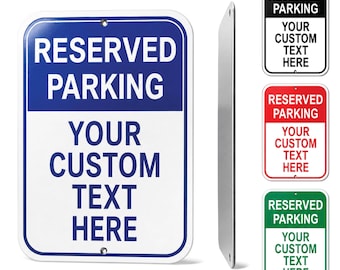 Reserved Parking Sign | Custom Aluminum Parking Sign | Personalized Metal Parking Plaque