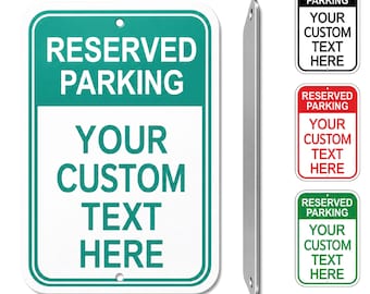 Reserved Parking Sign | Custom Parking Plaque | Personalized Aluminum Parking Sign