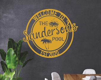 Placa de metal para piscina "NEXT DAY SHIP", placa personalizada para piscina, arte de parede para bar Tiki, decoração para pátio, placa para piscina tropical, placa personalizada para bar