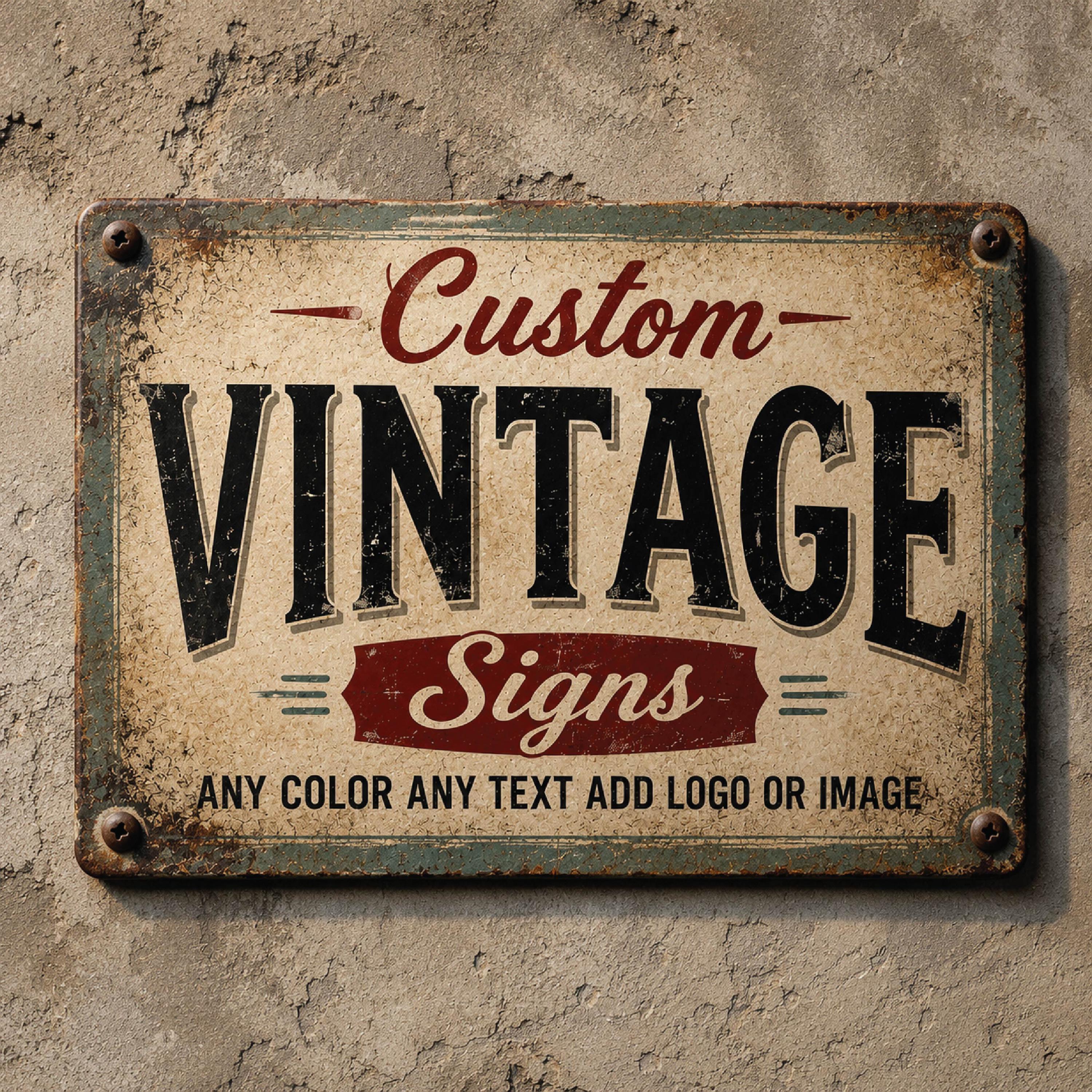 Retro Stash Sign Vintage Metal Sign | Rustic Farmhouse Wall Decor | Personalized Retro ...