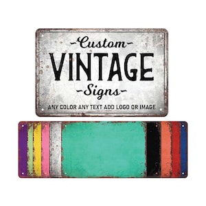 Vintage Metal Signs, Retro Charm for Your Space, Rusty Rustic Farmhouse Home or Business, Decor Wall Art, Outdoor Sign Gate Sign, Home Decor