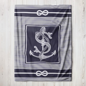 Personalized Boat Blanket | Custom Boat Gifts | Boat Accessories | Boat Owner Gifts |  Boating Blanket | Nautical Throw Blanket