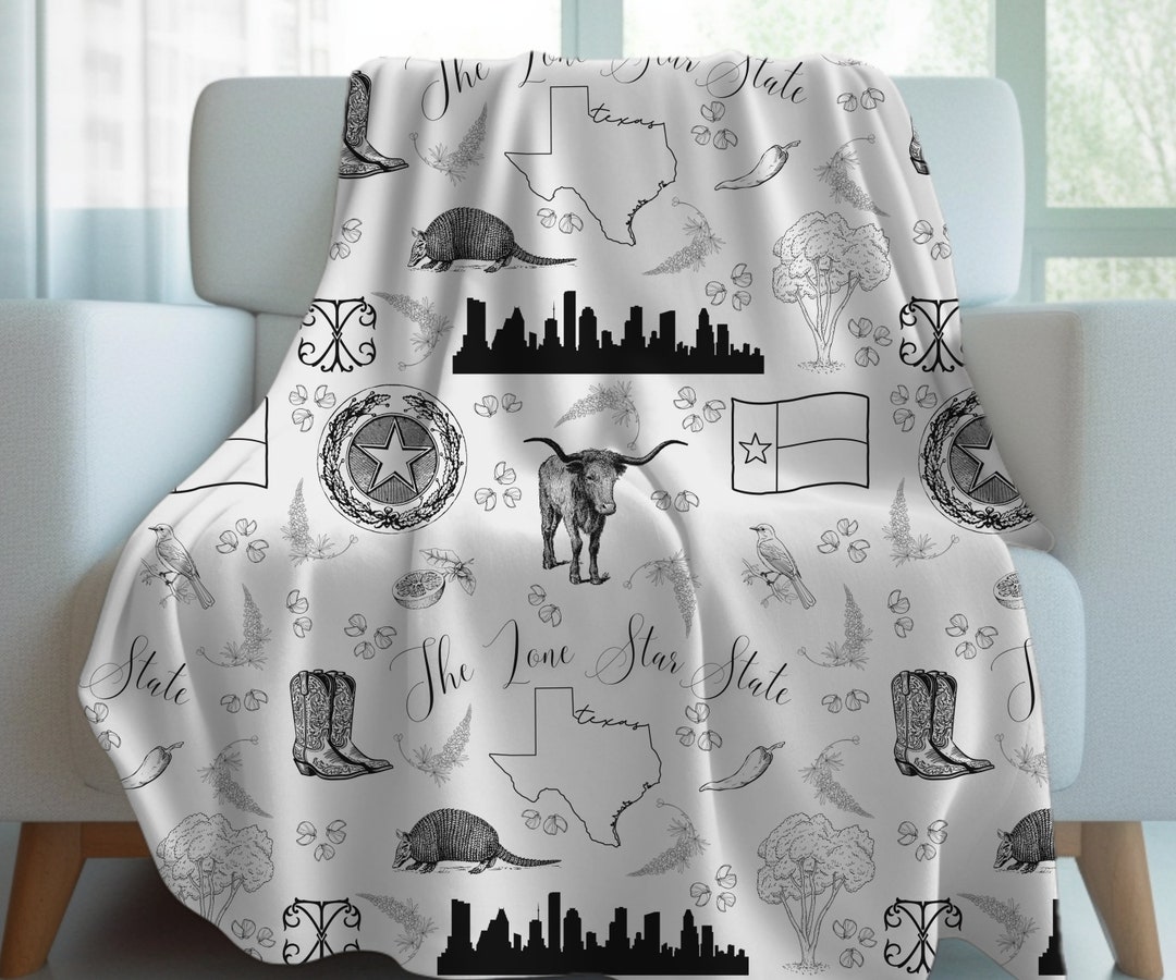 Custom Texas Throw Blanket Texas Gift Personalized Housewarming Gift