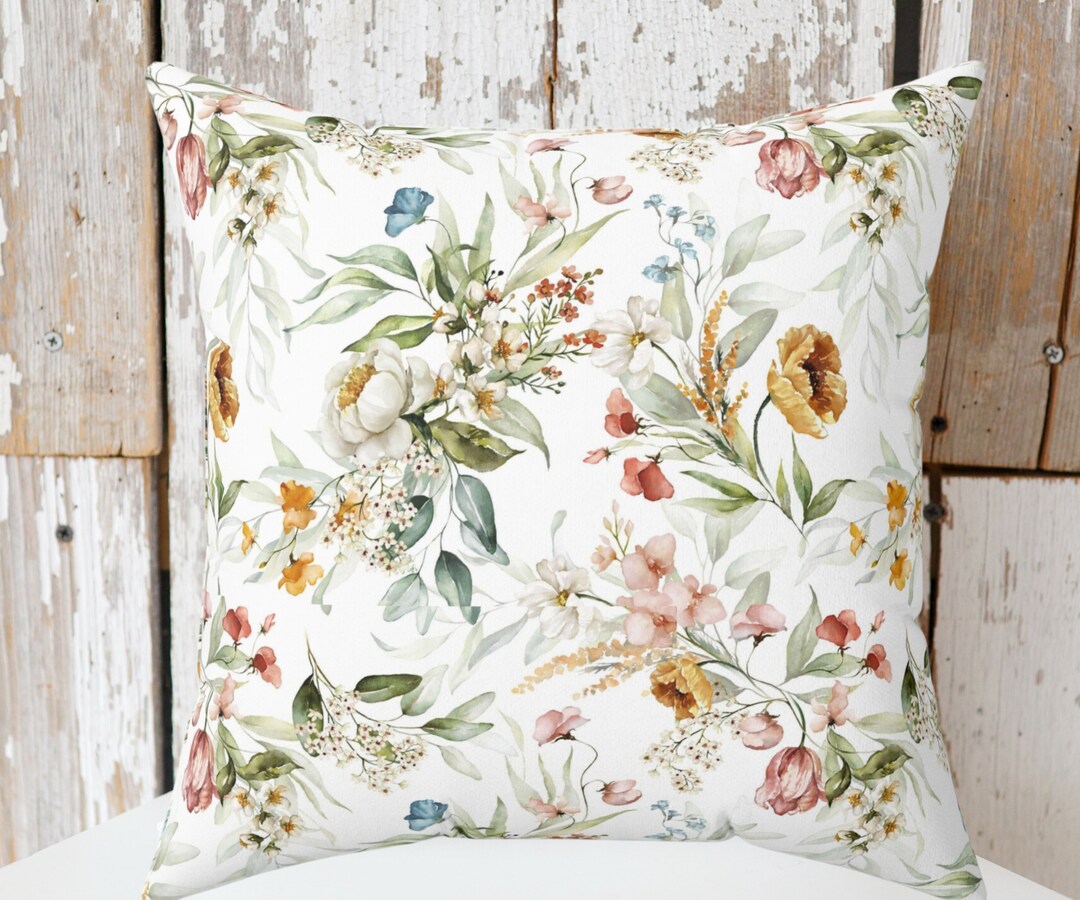 Flower Pillows Vintage Flower Pattern Pillows Flower Home Decor Pretty