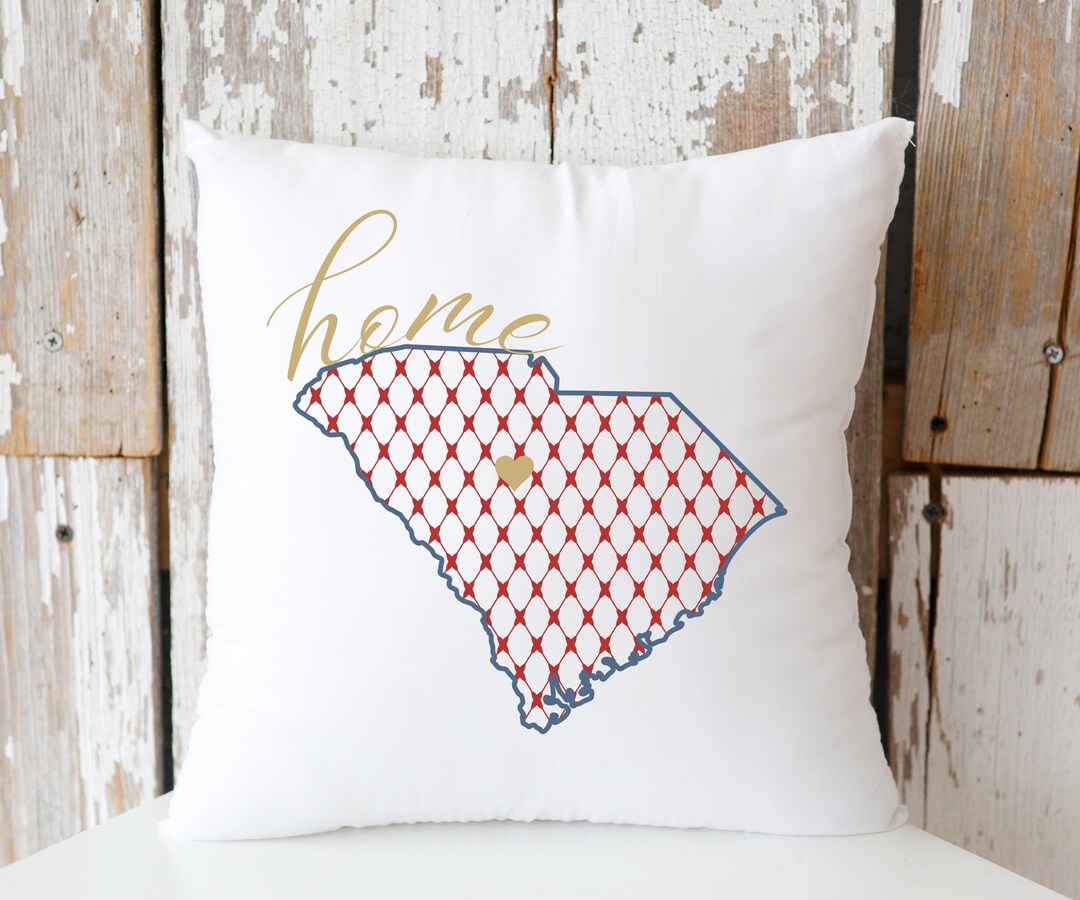 Custom South Carolina Home Pillow South Carolina Home Decor South