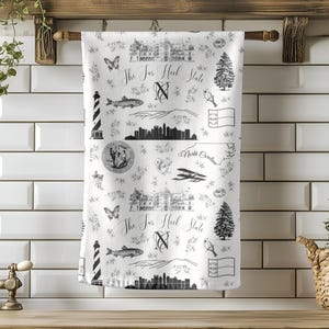 North Carolina Kitchen Towel | Custom North Carolina Gift | North Carolina Air BnB Home Decor | NC Housewarming | Birthday | Christmas Gift