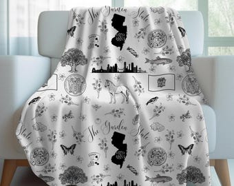 Neue Jersey Toile Decke | Kundenspezifisches New Jersey Housewarming Geschenk | New Jersey Home Dekor | Der Gartenzustand | New Jersey Realtor Geschenk
