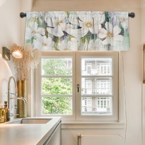 Farmhouse Kitchen Curtains Linen Cafe Short Curtains Art Oil Painting Farmhouse Country Kitchen Short Curtains Vintage Country Style Curtain