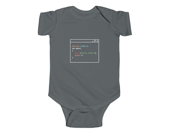 Hello World Coding Baby Bodysuit | Funny Programmer Onesie