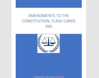 Wijzigingen aan de Grondwet Flash Cards 4x6