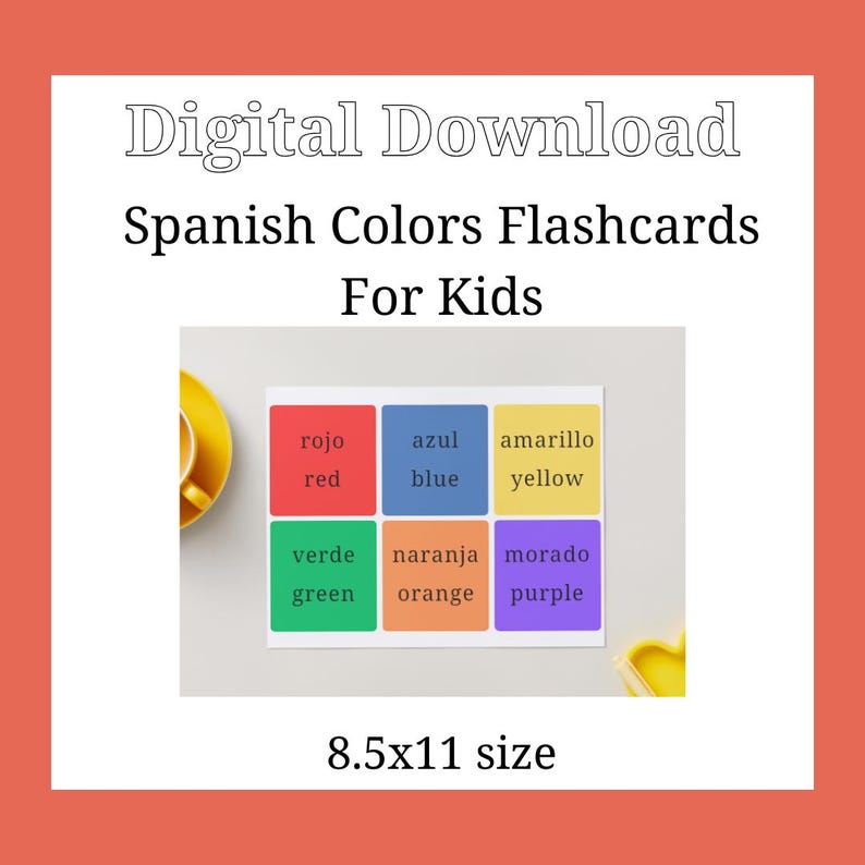 Spanish Colors Flashcards for Kids | Vocabulary Learning (PDF Download ...