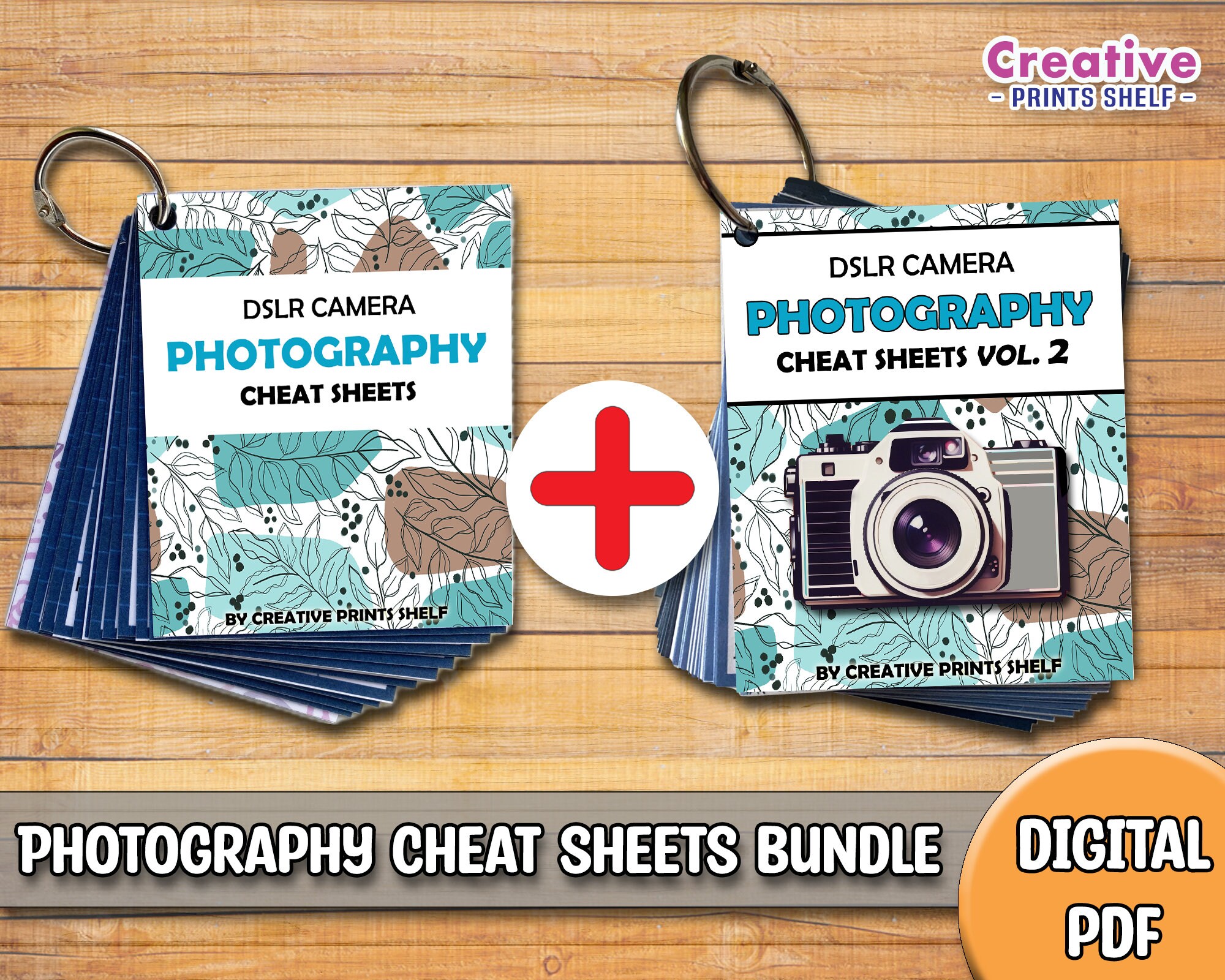 DSLR Cheat Sheet Cards DSLR Cheat Sheet Cards Vol 2 Printable BUNDLE Manual Photography Basics ...