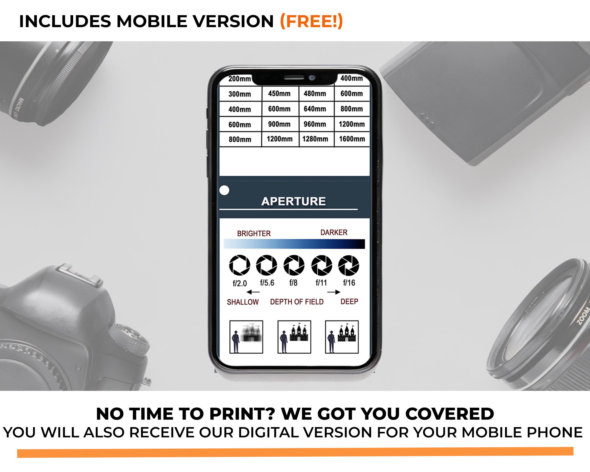 Photography Cheat Sheet Cards Bundle Vol 1 & Vol 2 Printable | Manual ...