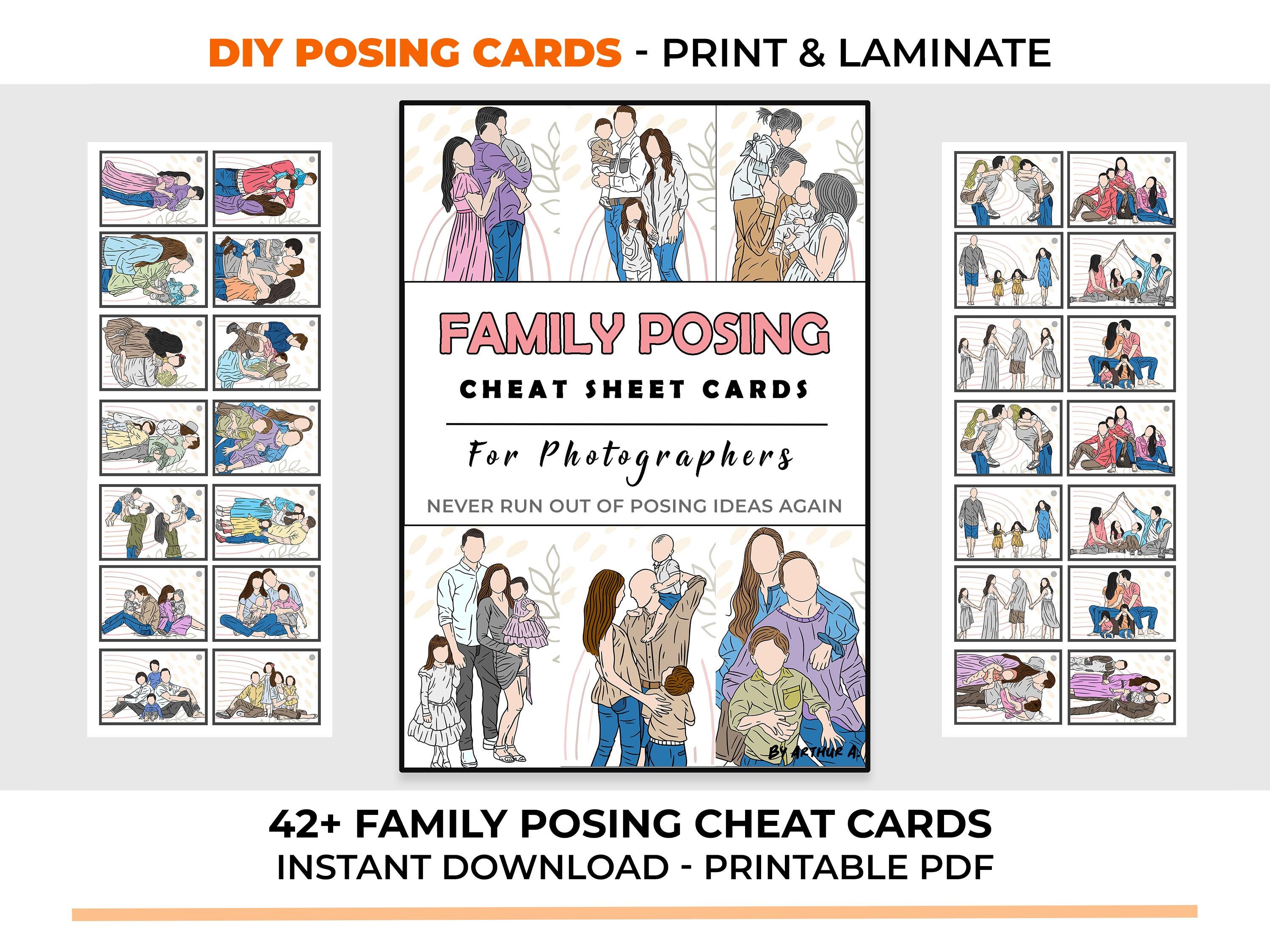 Family Posing Cheat Sheet Cards | Printable Photography Basics ...