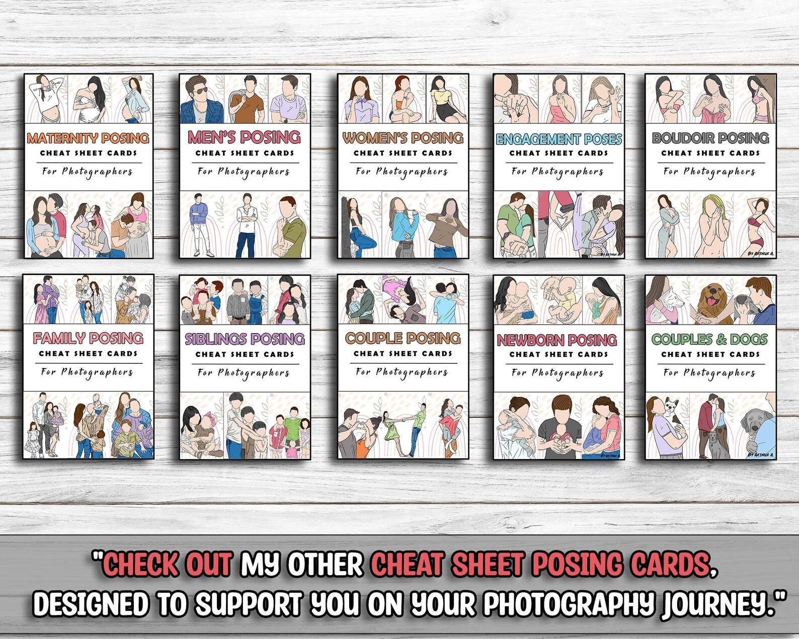 DSLR Cheat Sheet Cards + Couple Posing Cheat Sheet Cards Printable ...