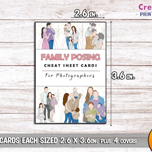 Family Posing Cheat Sheet Cards | Printable Photography Basics | Download | Gift for ...