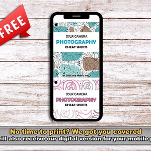 DSLR Cheat Sheet Cards Printable DIY Photography Basics Instant ...