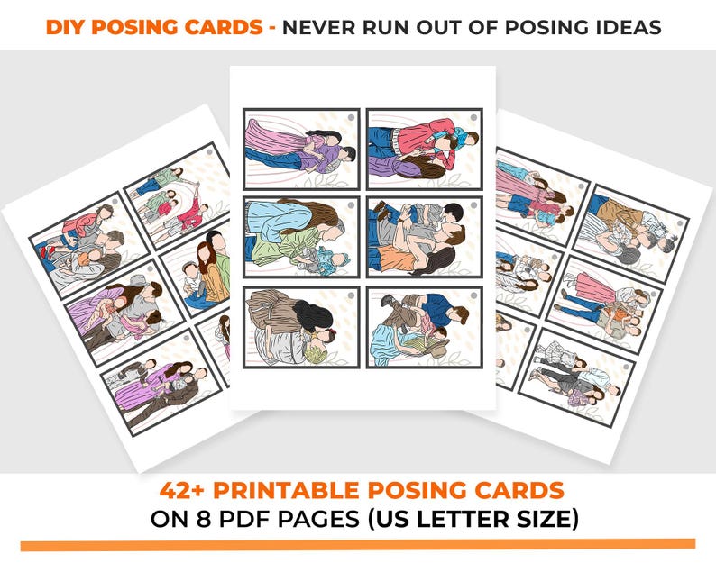 Family Posing Cheat Sheet Cards | Printable Photography Basics ...