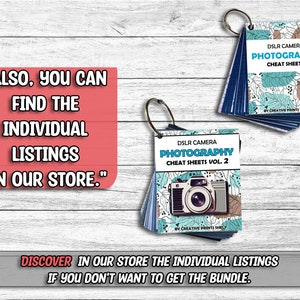 Photography Cheat Sheet Cards Bundle Vol 1 & Vol 2 Printable | Manual ...