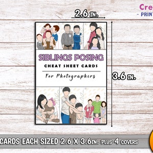 Siblings Posing Cheat Sheet Cards | Printable Photography Basics | Download | Gift for ...