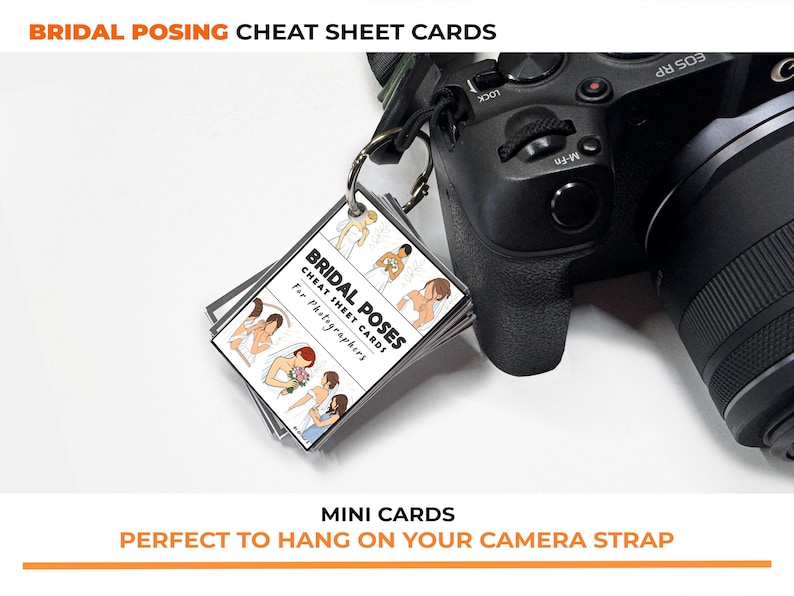 Bridal Poses Cheat Sheet Cards for Photographers | Wedding Photography ...