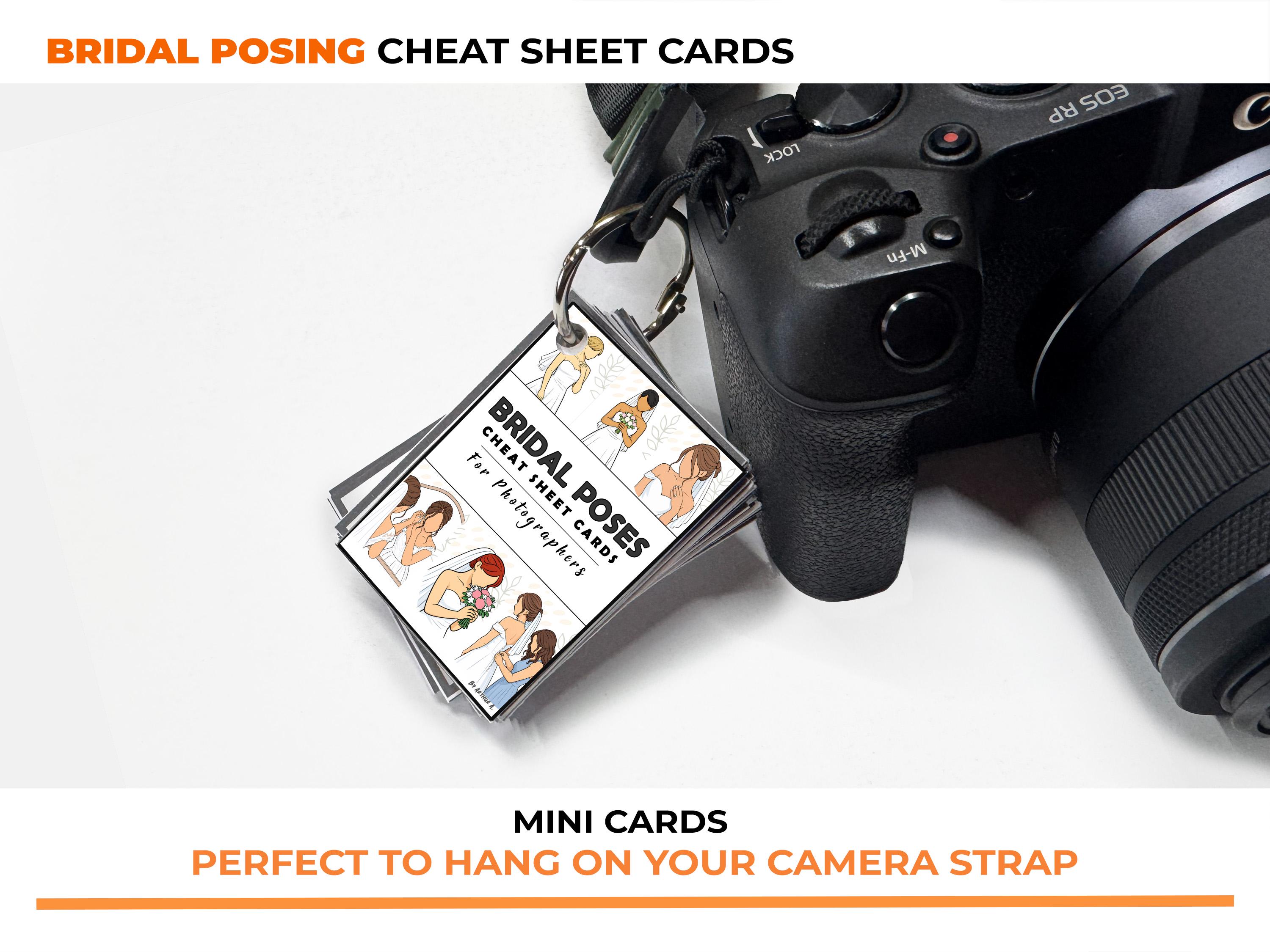 Bridal Poses Cheat Sheet Cards for Photographers | Wedding Photography ...