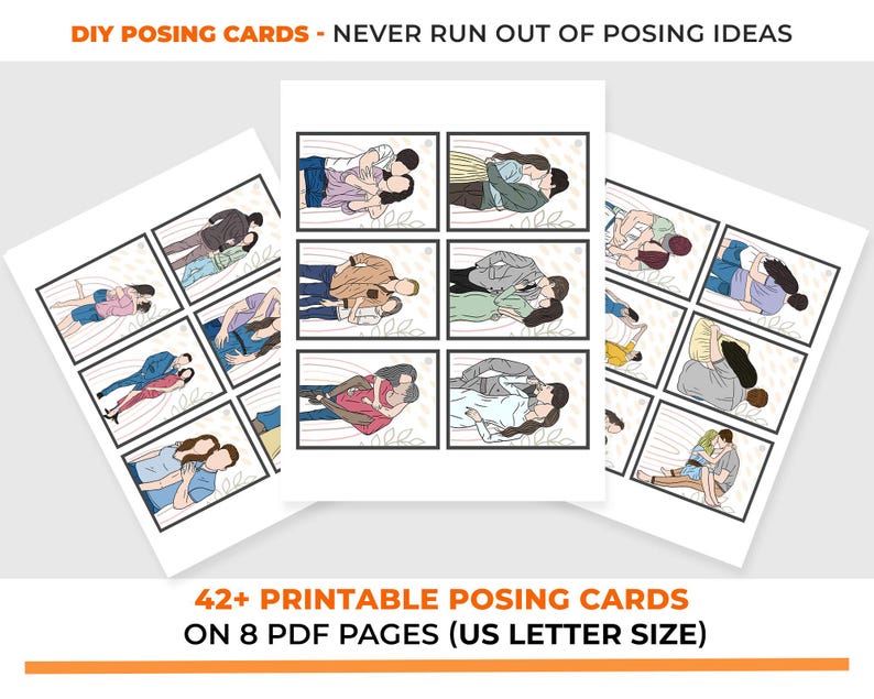 Couple Posing Cheat Sheet Cards | Printable Photography Basics ...