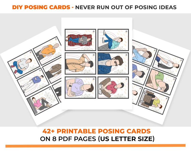 Men's Posing Cheat Sheet Cards | Printable Photography Basics ...