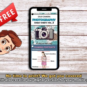 Photography Cheat Sheet Cards Vol 2 Printable | DSLR Basics | Download ...