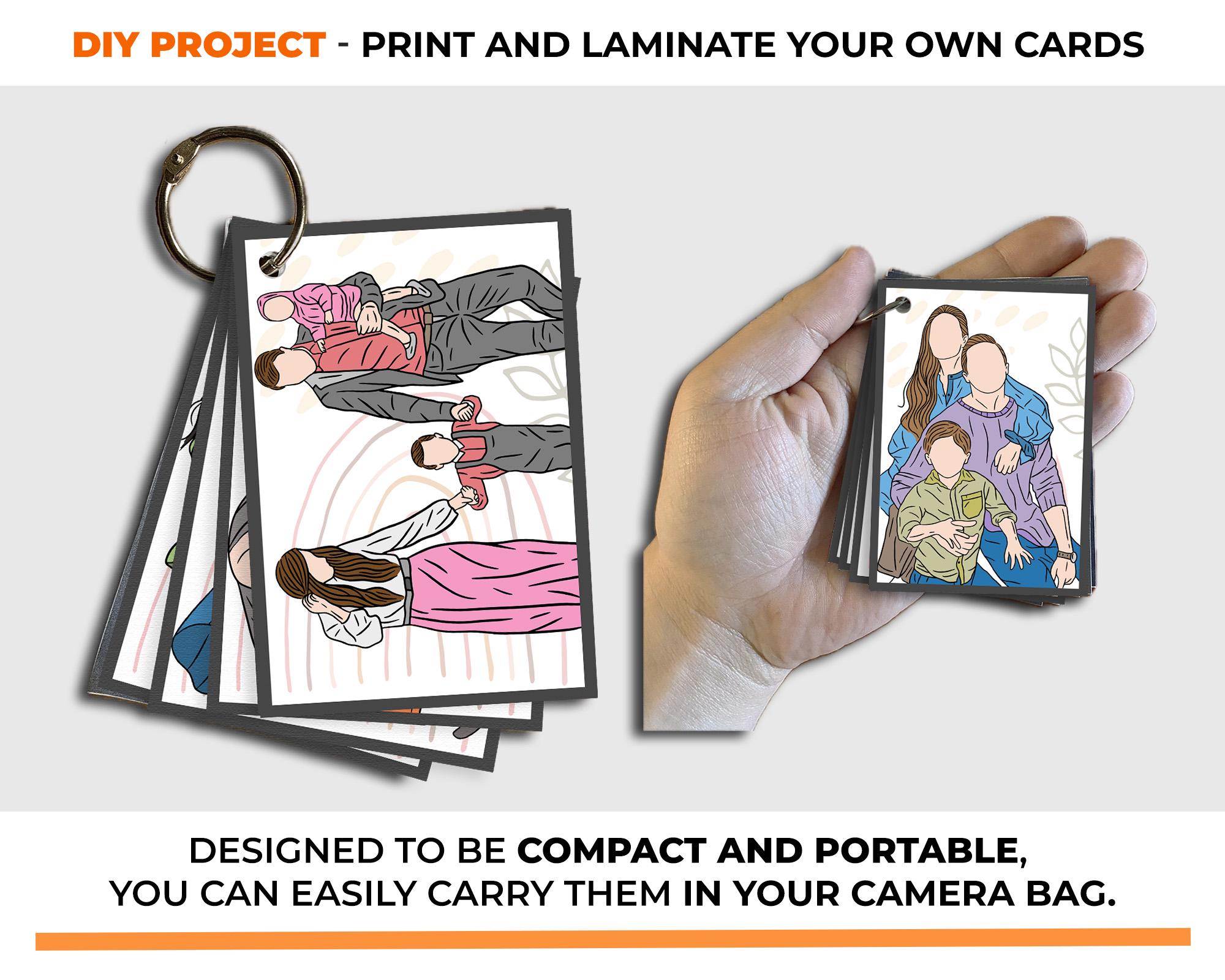 Family Posing Cheat Sheet Cards | Printable Photography Basics ...