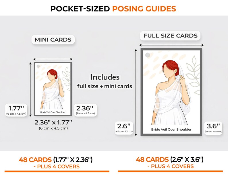 Bridal Poses Cheat Sheet Cards for Photographers | Wedding Photography ...