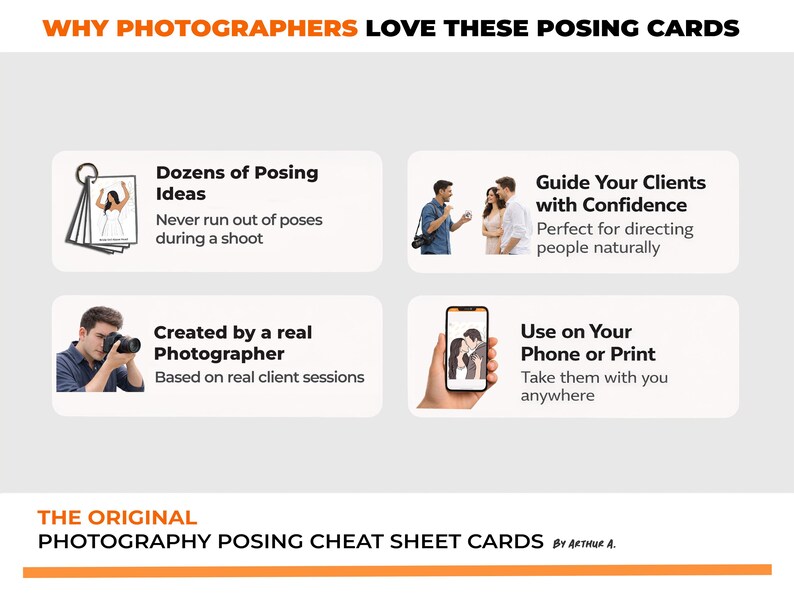 Bridal Poses Cheat Sheet Cards for Photographers | Wedding Photography ...