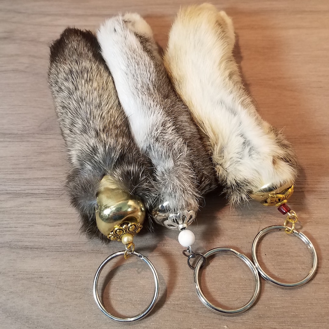 Rabbit's Foot Keychain Etsy