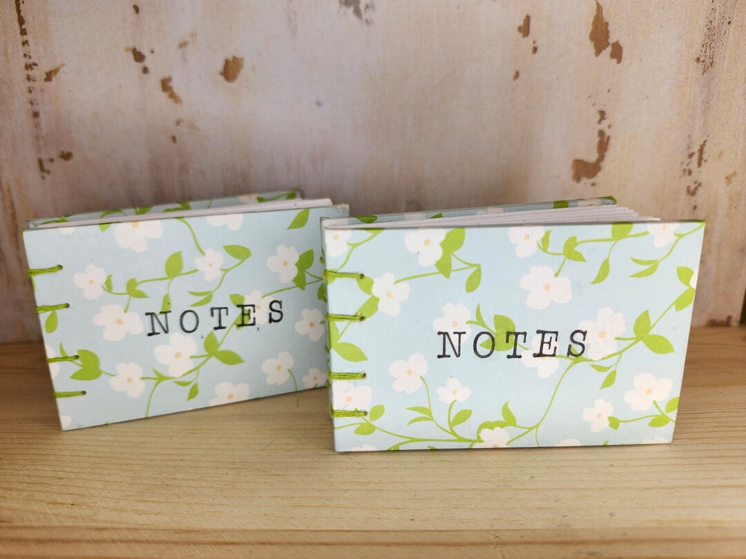 Blue Mini Notes Blue and White Floral Mini