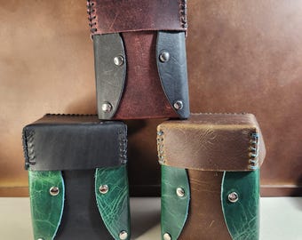 Leder Deck Box mit Nieten
