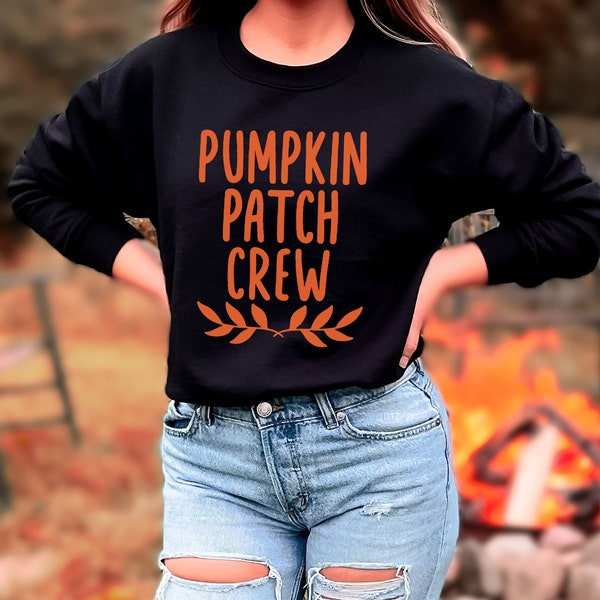 Pumpkin Patch Crew Sweatshirt Harvest Fall Farm Trip Sweater Autumn Thanksgiving Family Feast Pullover Holiday Reunion Shirt Set Seasonal