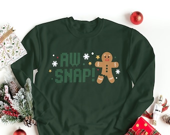 Gingerbread Man Sweatshirt: Funny Ugly Christmas Sweater