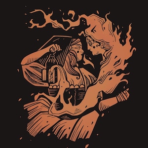 In the dark: fairy tale art print