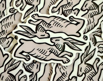 Running Rabbit sticker