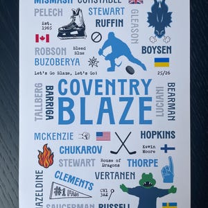 Ice Hockey Team Print Coventry