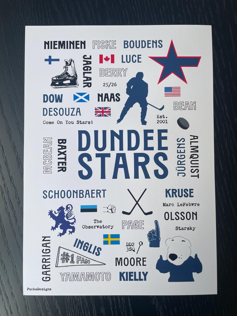 Ice Hockey Team Print Dundee