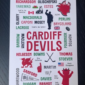 Ice Hockey Team Print Cardiff