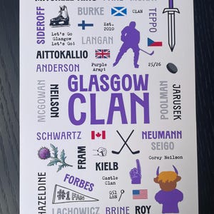 Ice Hockey Team Print Glasgow