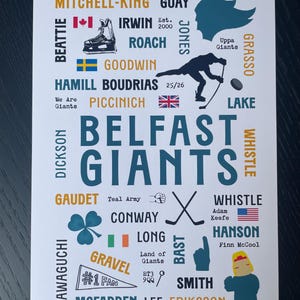 Ice Hockey Team Print Belfast